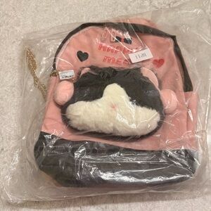 GULIGULI BAMBOO Large Plush Cat Backpack – Detachable Cat Head Bag NWT